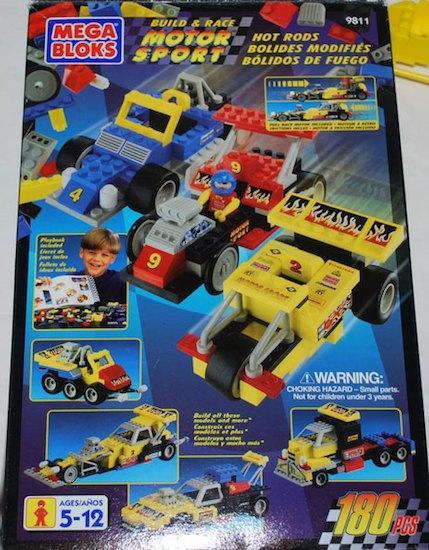 Bộ lắp ráp Mega Bloks 9811 Xe Đua Hot Rods 180 mảnh ghép, đồ chơi mô hình xe đua cổ điển cho bé trai 5-12 tuổi, chất lượng tốt, giá tiết kiệm