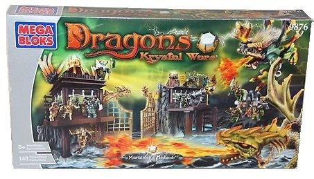 Bộ lắp ghép Mega Bloks 9876 Cuộc Phục Kích Của Kẻ Cướp chủ đề rồng chiến đấu, đồ chơi lắp ráp giá tốt cho bé trai 8 tuổi, 140 mảnh ghép chất lượng cao.