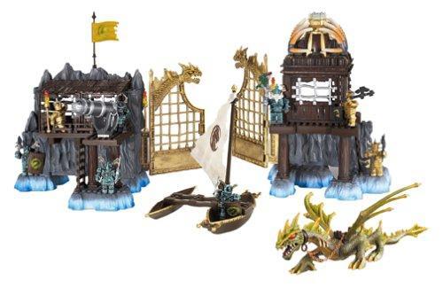 Bộ đồ chơi Vách Đá Kẻ Cướp Mega Bloks 9885, Pháo Đài Rồng 9885, mô hình pháo đài và thuyền buồm cho bé trai 6 tuổi, giá tốt.