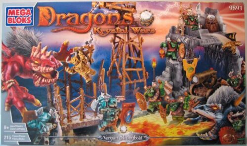 Bộ lắp ghép Đại Bản Doanh Vorgan Mega Bloks 9891 Dragons Krystal Wars cho bé trai 8 tuổi, mô hình pháo đài rồng chất lượng cao, giá tốt.