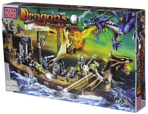 Bộ lắp ghép Chiến Hạm Rồng Man O' War Mega Bloks 9895, đồ chơi lắp ráp Tàu Chiến Rồng, bộ đồ chơi Mô Hình Chiến Hạm Rồng cho bé trai 8 tuổi.