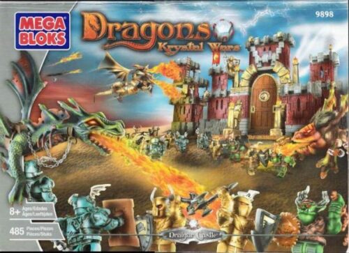 Bộ lắp ghép Mega Bloks 9898 Lâu Đài Draigar Cuộc Chiến Rồng với 485 mảnh ghép, phù hợp bé trai 8 tuổi trở lên, giá tốt.