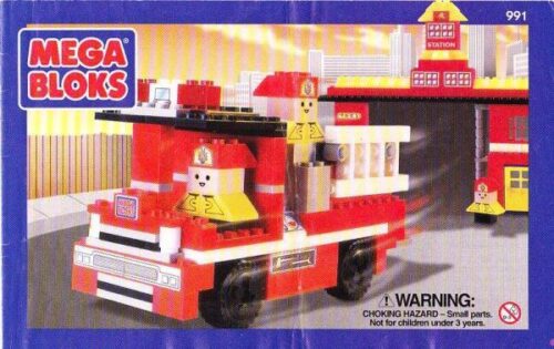 Bộ lắp ghép Trạm Cứu Hỏa Mega Bloks 991 chính hãng, đồ chơi lắp ráp Xe Cứu Hỏa cho bé trai 5 tuổi, giá tốt