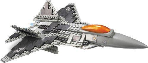 Bộ đồ chơi Mega Bloks 9962 mô hình máy bay chiến đấu F-22 siêu thanh màu xám đen, phù hợp cho bé trai 8 tuổi, đồ chơi lắp ráp chất lượng cao giá tốt.