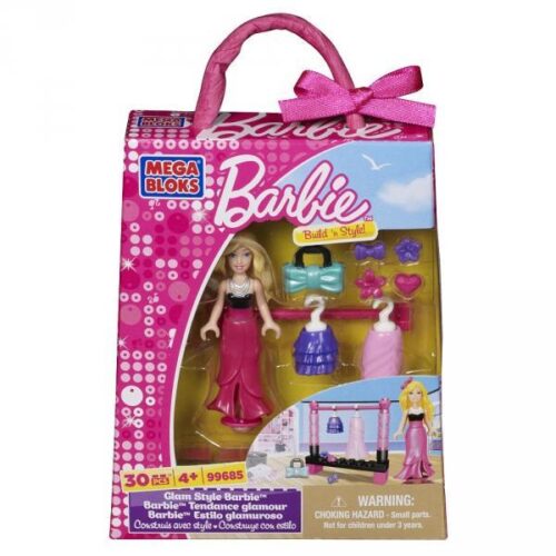 Bộ đồ chơi Búp Bê Barbie Phong Cách Lộng Lẫy Mega Bloks 99685 với 30 mảnh ghép, phù hợp cho bé gái 4 tuổi, giúp phát triển tư duy sáng tạo và cảm nhận thẩm mỹ. Giá tốt, tiết kiệm.