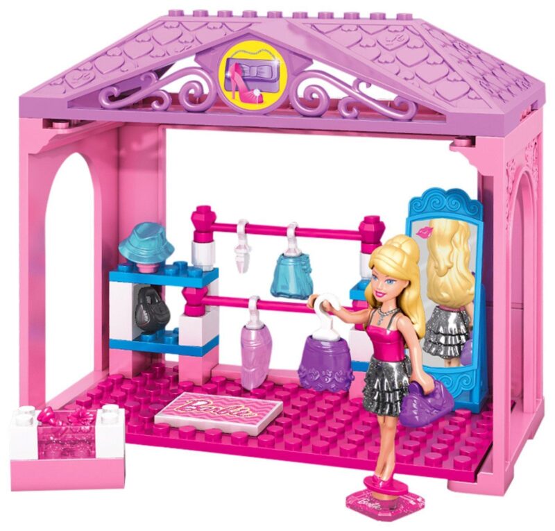 Bộ lắp ghép Mega Bloks Tủ quần áo Barbie cho bé gái 4 tuổi, đồ chơi lắp ráp chất lượng cao, giá tốt