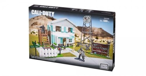 Hộp bộ lắp ghép Mega Bloks CYR73 Thị trấn Nuketown trong game Call of Duty, 689 mảnh, dành cho con trai 12 tuổi, giá rẻ.