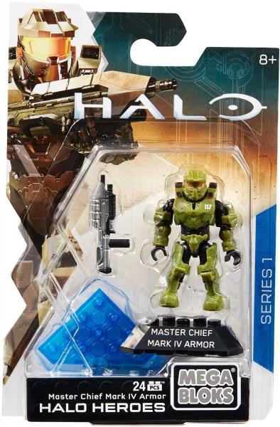 Bộ đồ chơi Mega Bloks DKW60 Master Chief Halo Heroes, mô hình Master Chief Mark IV Armor màu xanh lá, phù hợp bé trai 8 tuổi, giá tốt.
