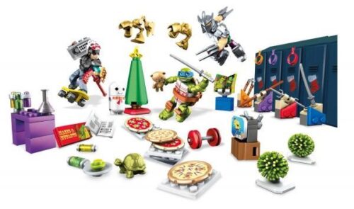 Bộ đồ chơi Mega Bloks DPF85 Lịch Đếm Ngược Giáng Sinh Ninja Rùa, đồ chơi lắp ráp cho bé trai 6 tuổi, giá tốt, với các minifigure Ninja Rùa và phụ kiện Giáng Sinh độc đáo.