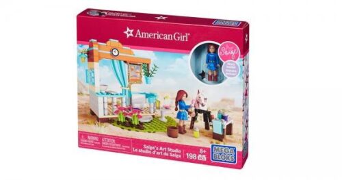 Bộ lắp ghép Xưởng Nghệ Thuật của Saige Mega Bloks DPK84, đồ chơi lắp ráp cho bé gái 8 tuổi, giá tốt, hộp sản phẩm