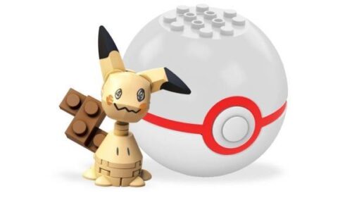 Bộ đồ chơi Mimikyu Mega Bloks FPM01 kèm Poke Ball, mô hình Pokemon Mimikyu đáng yêu 18 mảnh ghép cho bé trai và bé gái 6 tuổi, giá tốt.