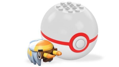 Bộ lắp ghép Pokemon Grubbin Mega Bloks FPM02 giá tốt, mô hình sinh vật Pokemon Grubbin đáng yêu kèm Poké Ball, phù hợp bé trai 6 tuổi phát triển tư duy.