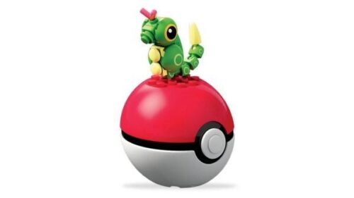 Bộ lắp ghép Mega Bloks FVK49 mô hình Pokemon Caterpie màu xanh lá, đỏ, trắng cho bé trai và bé gái 6 tuổi giá tốt
