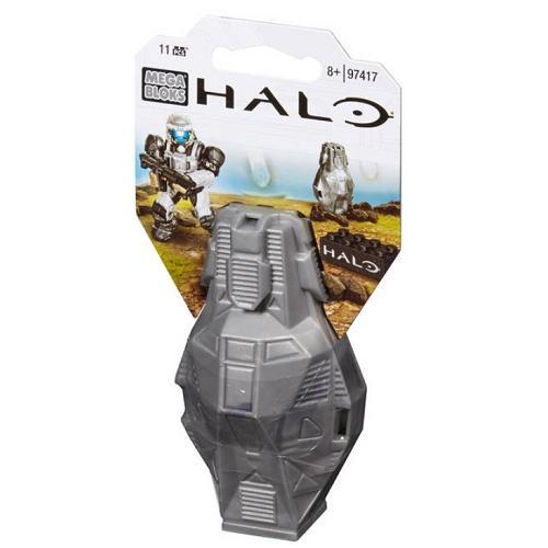 Mega Bloks HALO 97417 Metallic Silver ODST Drop Pod - Bộ lắp ghép hành động tốc độ cho bé trai 8 tuổi