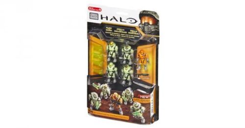 Mega Bloks Halo 97514 Last Man Standing Zombie Pack II - Bộ đồ chơi lắp ráp Halo với 7 minifigure chiến đấu chống zombie, màu xanh lá, trắng và cam, phù hợp cho bé trai 8 tuổi