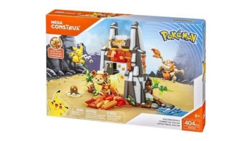 Bộ lắp ghép Mega Construx FNF08 Pokemon: Đối Kháng Núi Lửa, đồ chơi mô hình Pokemon cho bé trai 8 tuổi, chất lượng cao, giá tốt