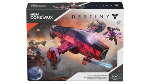 Bộ đồ chơi Mega Construx FVG42 Cabal Thresher Gunship, mô hình phi thuyền chiến đấu Cabal Thresher màu đỏ đen xám tím, phù hợp bé trai 8 tuổi, giá tốt.