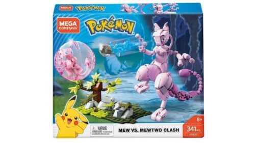 Bộ lắp ghép Cuộc đối đầu Mew và Mewtwo Mega Construx FVK77, đồ chơi mô hình Pokémon cho bé trai 8 tuổi giá tốt.