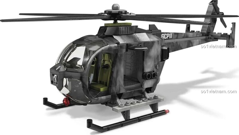 Mô hình Trực thăng Đặc nhiệm GCP11 từ Mega Construx với thiết kế chi tiết, màu sắc quân sự, kích thích tư duy sáng tạo.