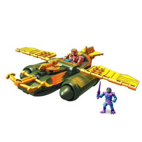Mô hình lắp ráp Phi thuyền Wind Raider Mega Construx GCP90 với nhân vật He-Man đang lái, sẵn sàng chiến đấu. Đồ chơi cho bé trai 8 tuổi giá rẻ.