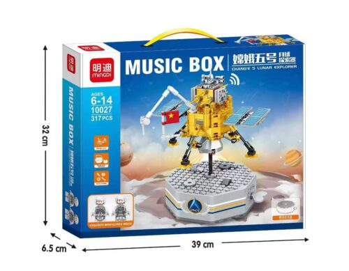 Hộp đồ chơi lắp ráp Mingdi 10027 Tàu Thăm Dò Mặt Trăng Hằng Nga 5, hộp nhạc độc đáo cho bé trai và bé gái 6 tuổi, giá tốt.