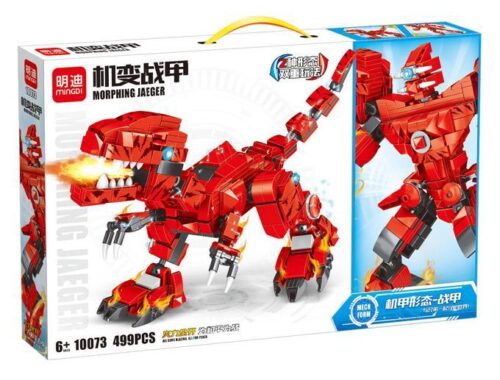 Bộ lắp ghép Mingdi 10073 Chiến Giáp Biến Hình Khủng Long Bạo Chúa, đồ chơi mô hình khủng long robot cho bé trai 6 tuổi, giá tốt.