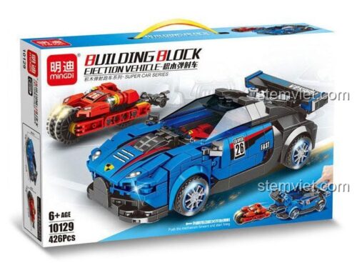 Hộp đồ chơi lắp ráp Mingdi 10129 Xe Đua Veyron Phóng Mô Tô, món quà giá rẻ hấp dẫn cho con trai.