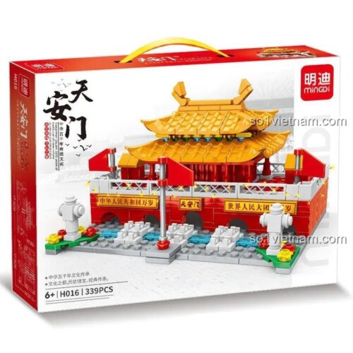 hộp đồ chơi mô hình Thiên An Môn MingDi H016, bộ xếp hình kiến trúc Trung Quốc cho bé trai 6 tuổi, giá rẻ