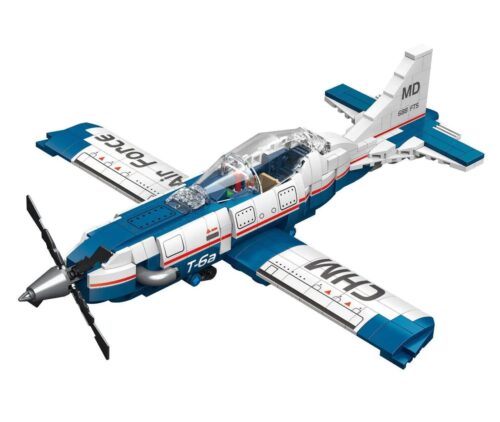 bộ lắp ghép Máy bay huấn luyện Thiên Ưng T-6A, đồ chơi mô hình Máy bay quân sự T-6A, 524 chi tiết, 3 minifigures phi công, cho bé trai 6 tuổi, giá tốt
