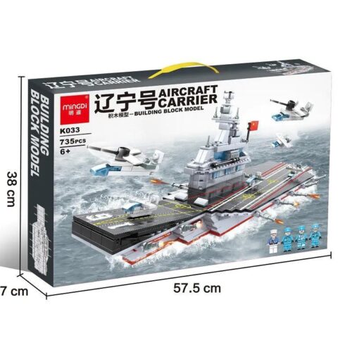 Bộ đồ chơi lắp ghép Mingdi K033 Tàu sân bay Liêu Ninh 735 chi tiết, mô hình chiến hạm huyền thoại cho bé trai 6 tuổi, giá tốt