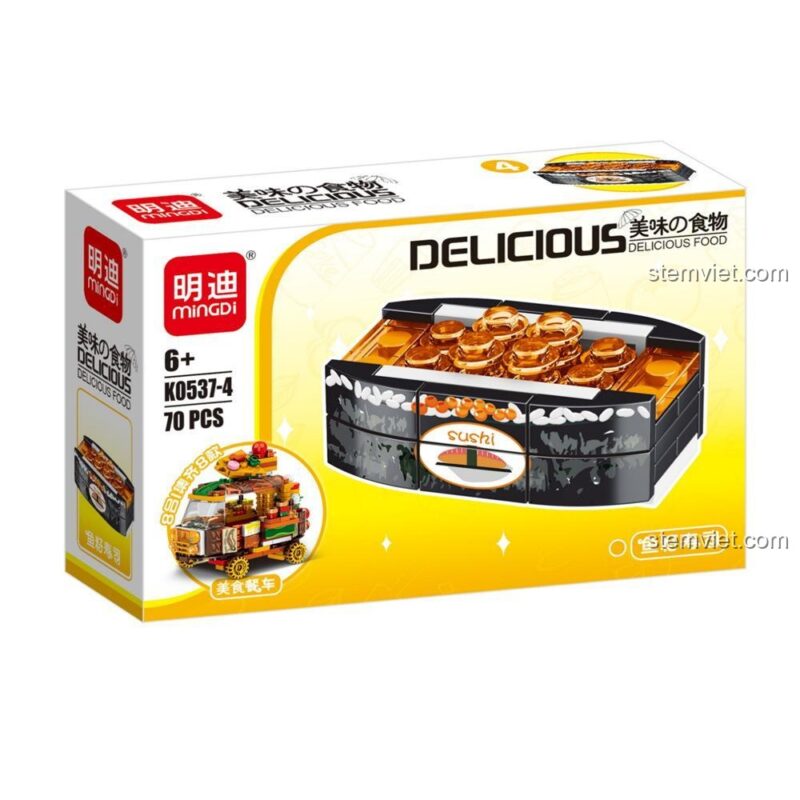 Mô hình sushi trứng cá từ đồ chơi mô hình 537, set đồ chơi đồ ăn ngon miệng cho bé 6 tuổi, giúp bé phát triển trí tưởng tượng.