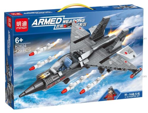 Hộp đồ chơi mô hình tiêm kích J-16 Mingdi K0624 429 chi tiết. Món quà tuyệt vời cho con trai trên 6 tuổi.
