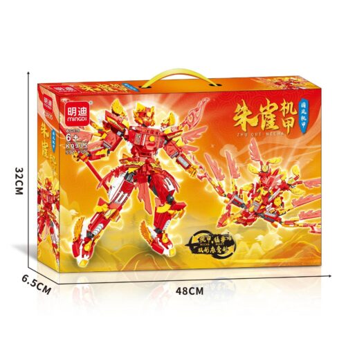 Hộp sản phẩm bộ lắp ghép Mecha Chu Tước Mingdi K0935, đồ chơi mô hình robot thần thoại cho bé trai 6+ tuổi, giá rẻ.