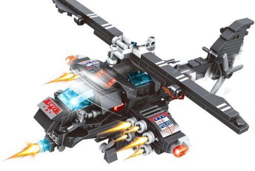 Hộp sản phẩm bộ đồ chơi Mingdi K102 Đội Đặc Nhiệm Tiên Phong SWAT 8 trong 1, gồm 442 chi tiết.