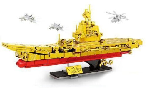 Bộ lắp ghép Tàu sân bay Sơn Đông Mingdi K2095, đồ chơi mô hình Hàng không mẫu hạm Sơn Đông Leibao, phiên bản vàng chi tiết cao cho bé trai 6 tuổi, giá tốt.