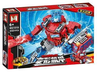 Hộp đồ chơi lắp ráp Robot biến hình Optimus Prime Mingge MG1010, 432 mảnh, quà cho bé trai 6 tuổi giá rẻ.