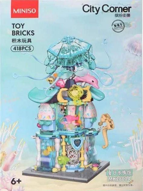 Bộ lắp ghép MINISO MK28014 Bể Cá Mùa Hè 418 mảnh, đồ chơi mô hình Thủy cung mùa hè cho bé gái 6 tuổi, giá tốt.
