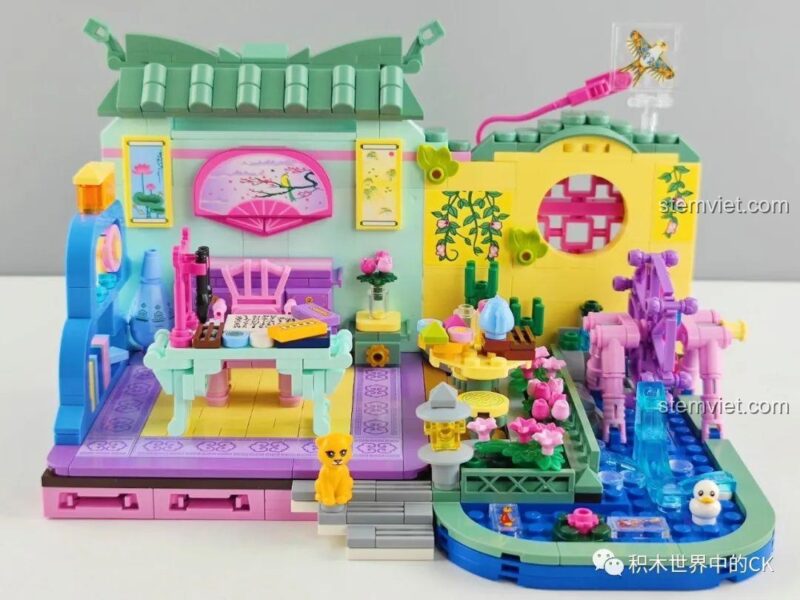 Khuê Các Cổ Trang Keeppley 33017, mô hình hoàn chỉnh từ phía trước