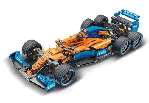 Mô hình xe đua McLaren F1 023032 tỉ lệ 1:10, bộ đồ chơi lắp ghép MORK MODEL cho bé trai 6 tuổi, Tốc độ Đỉnh Cao, có động cơ V6, hệ thống lái, hệ thống treo