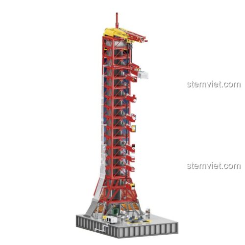 Ảnh chụp phía sau của đồ chơi lắp ghép Siêu xe địa hình Mercedes G63 MORKMODEL, thể hiện chi tiết cụm đèn hậu và bánh sơ cua.