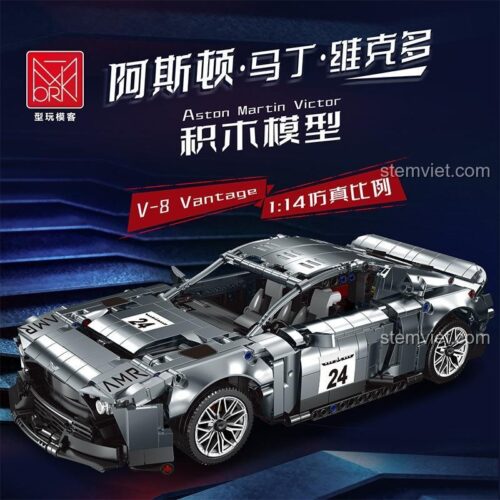 Mô hình Aston Martin Victor MORKMODEL 023030-2 màu trắng, đồ chơi lắp ráp siêu xe cho bé trai, chất lượng cao.