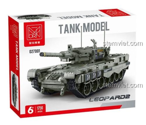 Hộp sản phẩm bộ lắp ráp MORKMODEL 027001 Xe Tăng Quân Sự Đức, bộ xếp hình Xe Tăng Báo chất lượng cao