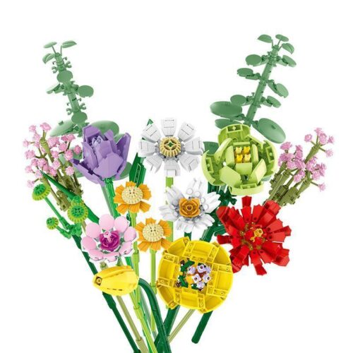 Bộ đồ chơi Bó hoa gạch MORKMODEL 034003, bộ lắp ghép Bó hoa lắp ráp, phù hợp cho bé gái 6 tuổi, giá tốt.