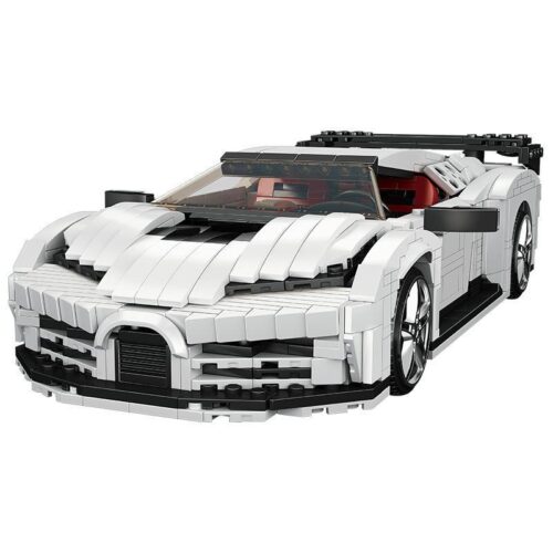 bộ lắp ráp Bugatti Centodieci, đồ chơi mô hình Siêu xe Bugatti Centodieci, mô hình siêu xe màu trắng, phù hợp con trai 8 tuổi trở lên, chất lượng cao