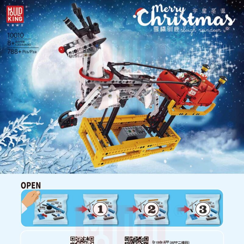 Sách Hướng Dẫn Lắp Ráp Xe Trượt Tuyết Của Ông Già Noel Mould King 10010 sách hướng dẫn Mould King 10010 Tuần lộc và xe trượt tuyết Giáng sinh