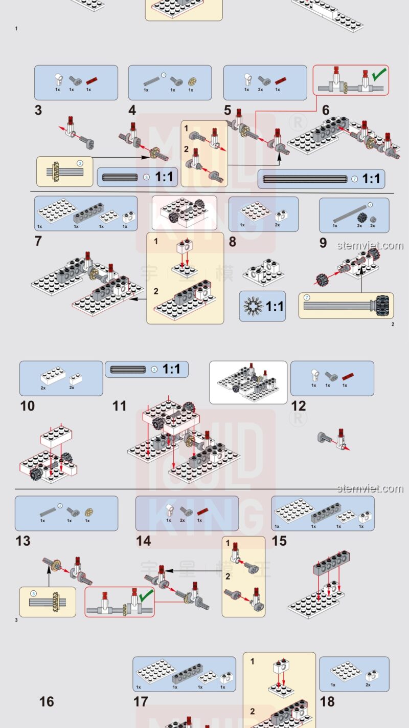 Sách Mould King 10015 Cỗ xe tuần lộc của Santa Claus PDF gốc chất lượng cao