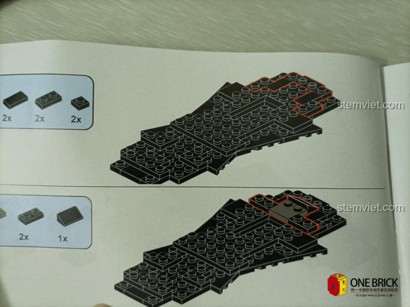 Trang hướng dẫn lắp ráp của bộ lắp ghép Xe Batmobile 020, đồ chơi mô hình 020