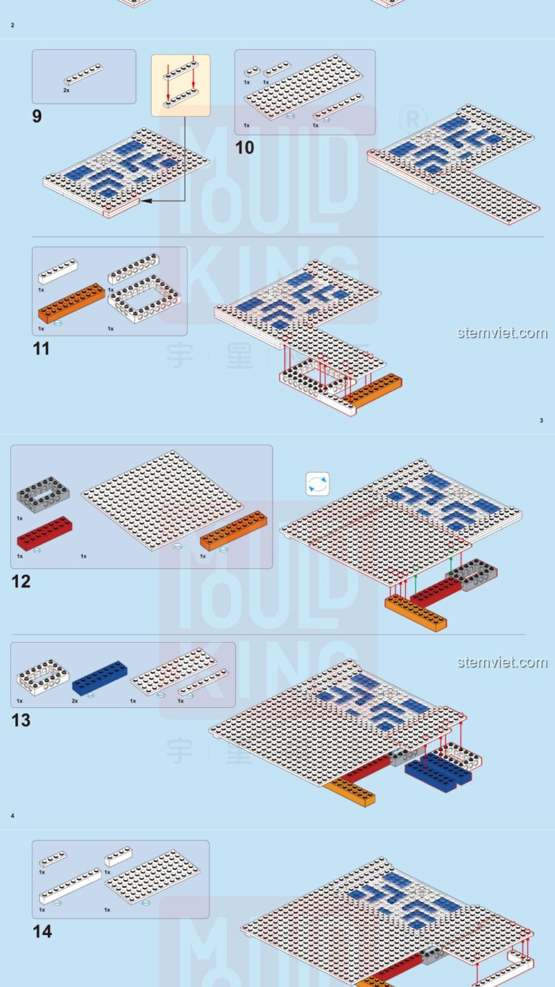 Lâu đài Nữ hoàng Băng giá Mould King 11008 hướng dẫn lắp ráp Mould King 11008 Lâu đài Băng Giá