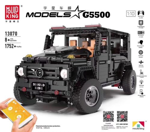Bộ lắp ráp xe địa hình G500 AWD Wagon Mould King 13070 cho bé trai 8 tuổi, giá rẻ, điều khiển từ xa.
