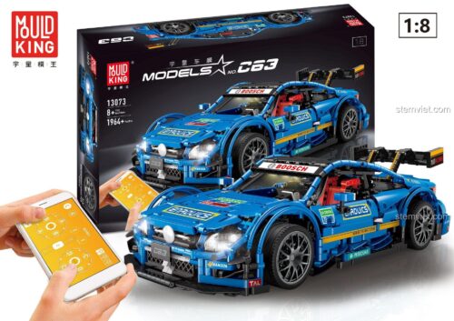 Hộp đồ chơi mô hình Mercedes-Benz AMG C63 DTM Mould King 13073, tỉ lệ 1:8, có điều khiển từ xa, phù hợp bé trai đam mê tốc độ.